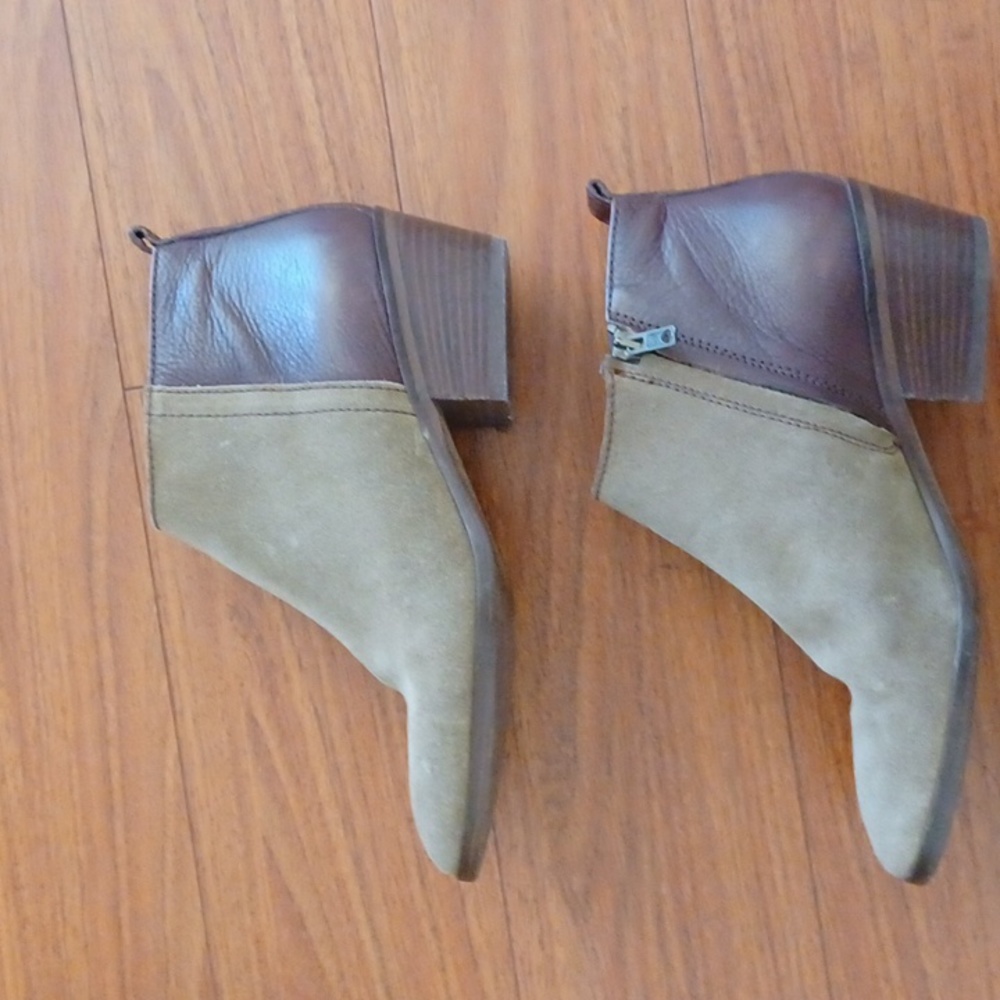 Madewell 1937 Leather Ankle Boot bootie 8 Brown Prairie Western boho Festival
